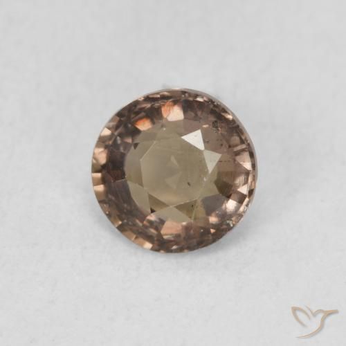 Granato cangiante naturale marrone da 0,90 ct, taglio rotondo, VS