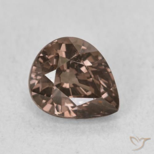 Granato cangiante Marrone scuro naturale da 1.14 ct, Forma a pera, VS