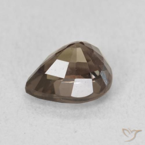 Granato cangiante Marrone scuro naturale da 1.14 ct, Forma a pera, VS