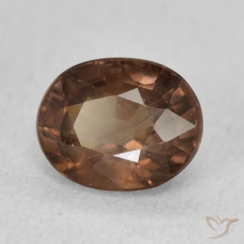 Granato cangiante Marrone scuro naturale da 1.57 ct, Ovale, VS