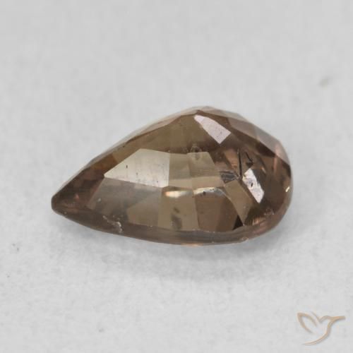 Granato cangiante Marrone scuro naturale da 1.08 ct, Forma a pera, VS