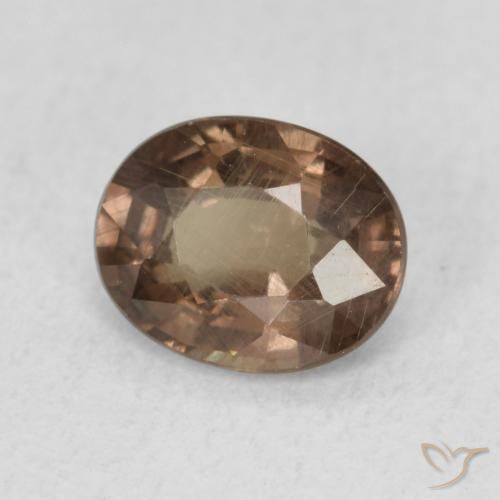 Granato cangiante Marrone scuro naturale da 1.01 ct, Ovale, VS