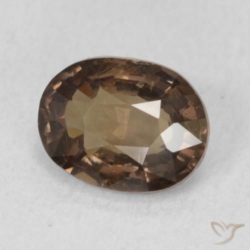 Granato cangiante Marrone scuro naturale da 1.26 ct, Ovale, VS