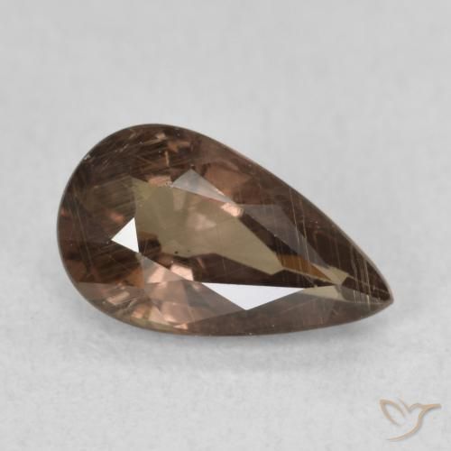 Granato cangiante Marrone scuro naturale da 1.41 ct, Forma a pera, VS