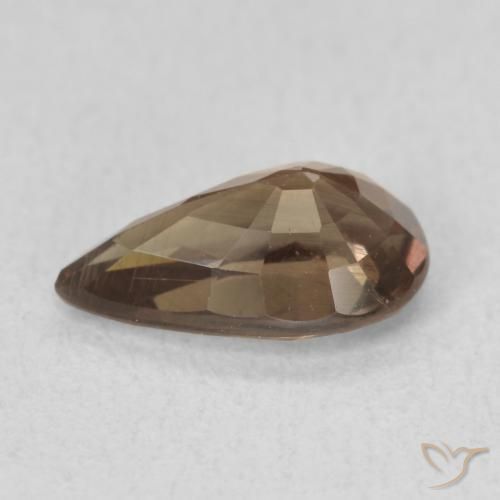 Granato cangiante Marrone scuro naturale da 1.41 ct, Forma a pera, VS
