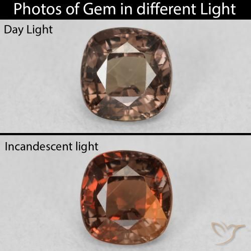 1.06ct Naturale Pan di zenzero marrone Granato cangiante, Cuscino, VS