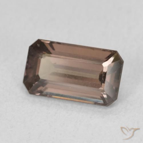 Granato cangiante Marrone caldo naturale da 1.48 ct, Taglio smeraldo, VS
