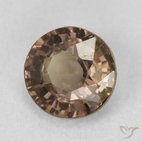 Granato cangiante Marrone Chiaro Medio naturale da 1.20 ct, Rotondo, VVS-VS