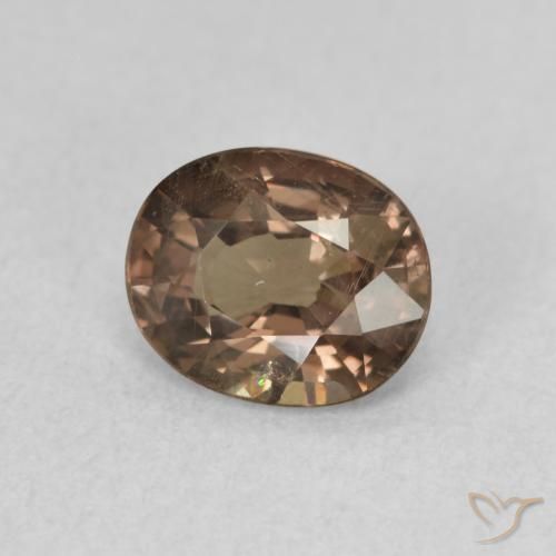 Granato cangiante Marrone Chiaro Medio naturale da 1.16 ct, Ovale, VS