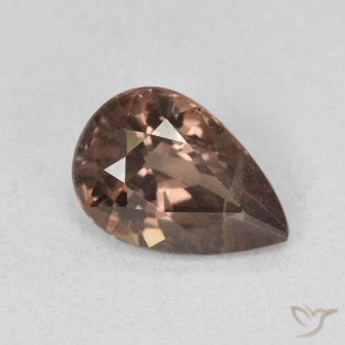 Granato cangiante Marrone scuro naturale da 1.27 ct, Forma a pera, VS