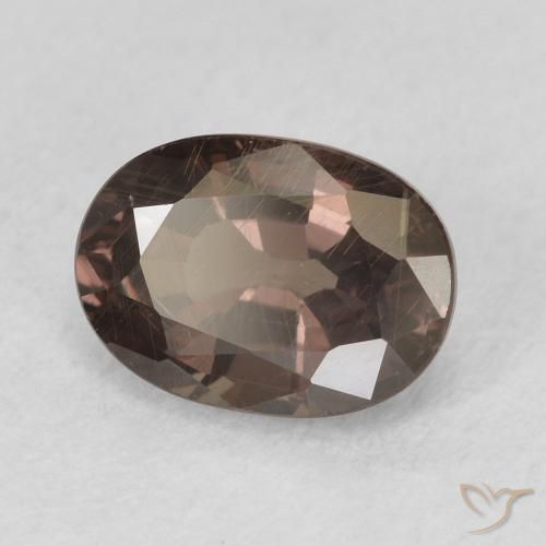 Granato cangiante Marrone scuro naturale da 1.34 ct, Ovale, VS