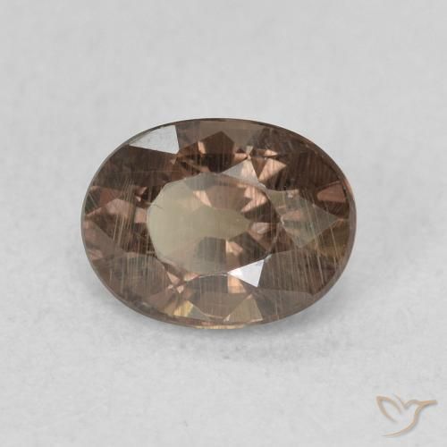 Granato cangiante Marrone scuro naturale da 0.97 ct, Ovale, VS