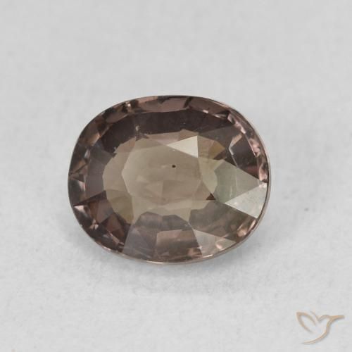 Granato cangiante Marrone scuro naturale da 1.30 ct, Ovale, VVS-VS