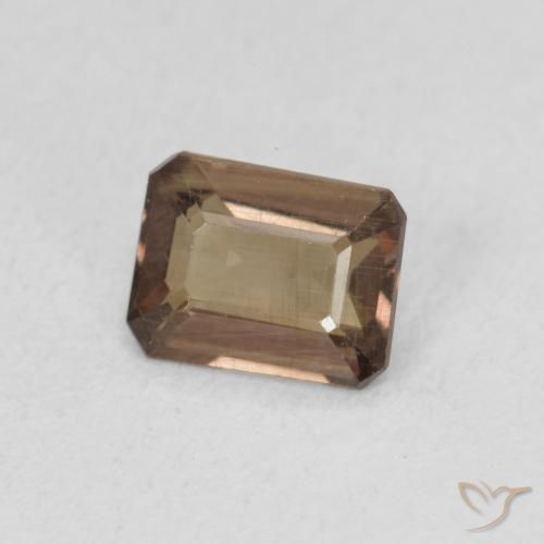 Granato cangiante Marrone scuro naturale da 0.91 ct, Ottagonale / Taglio smeraldo, VS