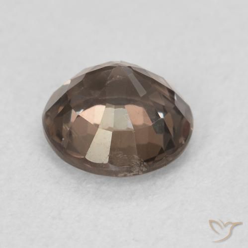 Granato cangiante marrone pecan naturale da 0.99 ct, Rotondo, VS