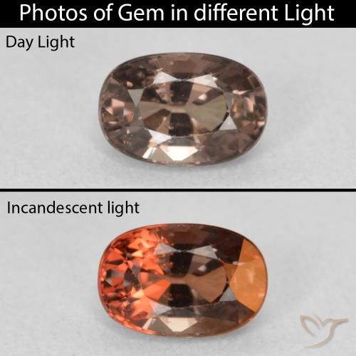 1.24ct Naturale Marrone Chiaro Medio Granato cangiante, Cuscino, VS