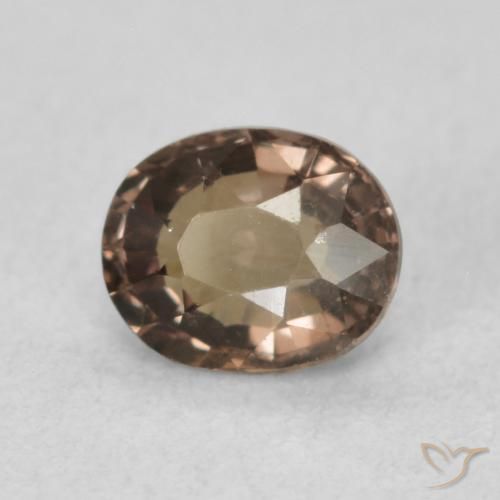Granato cangiante Marrone scuro naturale da 0.80 ct, Ovale, VVS