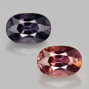 Zaffiro cangiante naturale multicolore da 1,42 ct, taglio ovale, VS