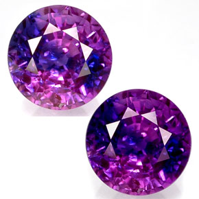 Zaffiro cangiante naturale multicolore da 1,22 ct, taglio rotondo, VS-SI