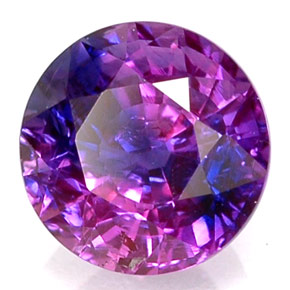Zaffiro cangiante naturale multicolore da 1,22 ct, taglio rotondo, VS-SI