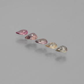 Gemme di Zaffiro cangiante Multicolore naturale da  ct, Forma a pera, VS