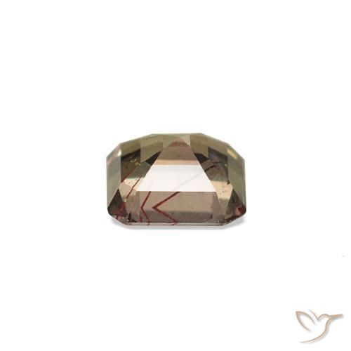 Zaffiro cangiante Marrone Chiaro Medio naturale da 0.36 ct, Ottagonale / Taglio smeraldo, VS