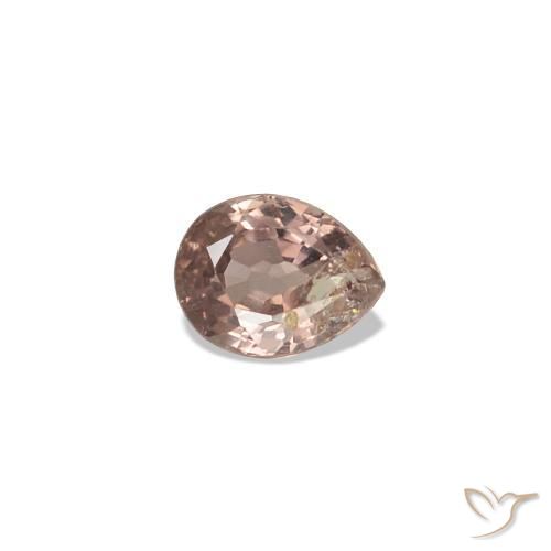 Zaffiro cangiante Marrone Chiaro Medio naturale da 0.14 ct, Forma a pera, VS-SI