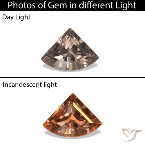 0.21ct Marrone Chiaro Medio Zaffiro cangiante, Taglio a fantasia, VVS