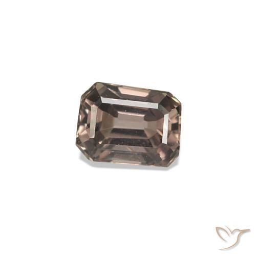 Zaffiro cangiante Marrone Chiaro Medio naturale da 0.24 ct, Taglio smeraldo, VVS