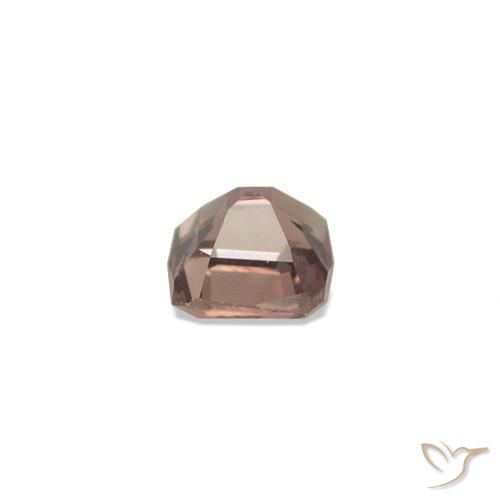 Zaffiro cangiante Marrone Chiaro Medio naturale da 0.12 ct, Taglio smeraldo, VVS