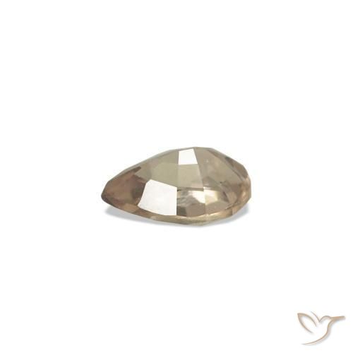 Zaffiro cangiante Marrone Chiaro Medio naturale da 0.12 ct, Forma a pera, VVS