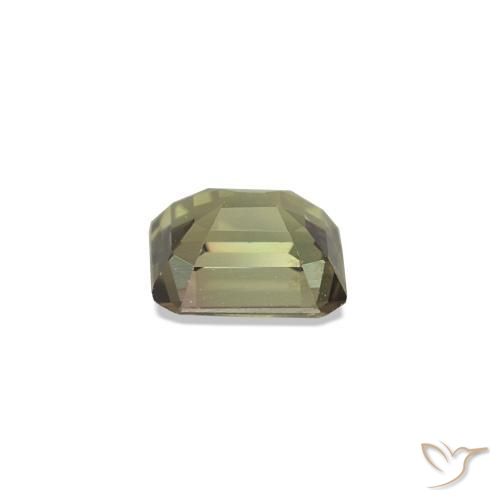 Zaffiro cangiante Marrone Chiaro Medio naturale da 0.34 ct, Taglio smeraldo, VVS