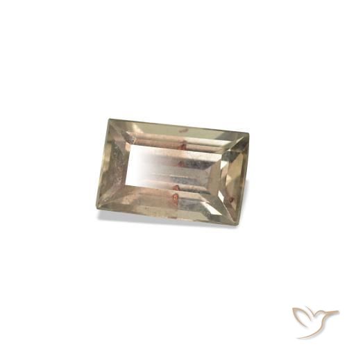 Zaffiro cangiante Giallo chiaro naturale da 0.24 ct, Taglio a baguette, VVS-VS