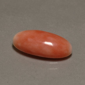 Corallo naturale rosa da 3,10 ct, taglio ovale, opaco
