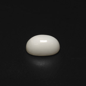 Corallo naturale bianco da 2,49 ct, taglio ovale, opaco