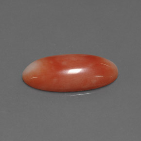Corallo naturale rosa da 2,55 ct, taglio ovale, opaco
