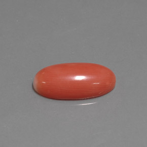 Corallo naturale rosa da 2,76 ct, taglio ovale, opaco