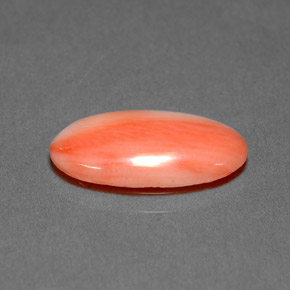 Corallo naturale rosa da 2,00 ct, taglio ovale, opaco
