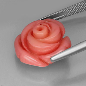 Corallo Color salmone naturale da 12.20 ct, Forma fantasia, Opaco