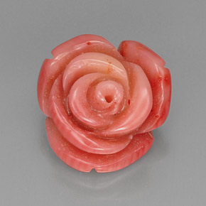 Corallo naturale rosa da 13,65 ct, forma fantasia, opaco