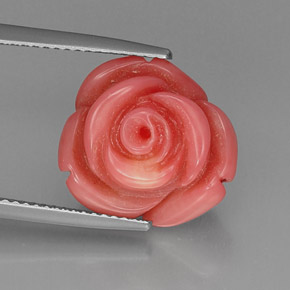 Corallo naturale rosa da 10,17 ct, forma fantasia, opaco