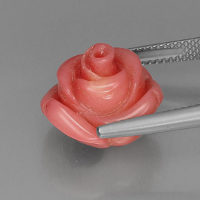 Corallo naturale rosa da 10,17 ct, forma fantasia, opaco
