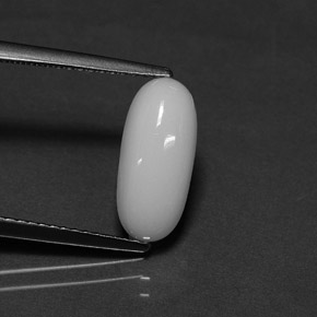 Corallo naturale bianco da 2,29 ct, taglio ovale, opaco
