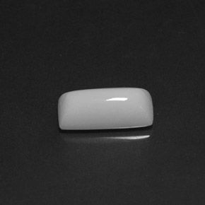 Corallo naturale bianco da 1,92 ct, baguette, opaco