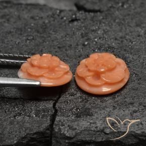 Gemme di Corallo Rosa medio naturale da 4.26 ct, Taglio a fiore, Opaco