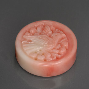 Corallo naturale rosa da 13,47 ct, forma fantasia, opaco