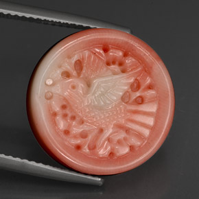 Corallo naturale rosa da 13,09 ct, forma fantasia, opaco