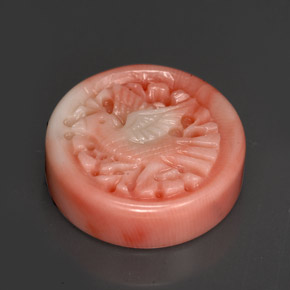 Corallo naturale rosa da 13,09 ct, forma fantasia, opaco