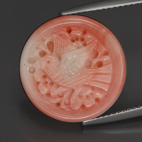 Corallo naturale rosa da 13,09 ct, forma fantasia, opaco