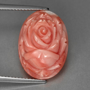 Corallo naturale rosa da 7,89 ct, forma fantasia, opaco